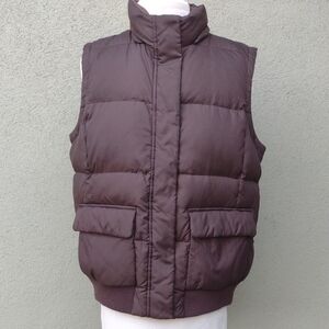 GAP Brown Down Puffer Vest L